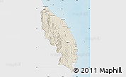 Shaded Relief Map of Terengganu, single color outside