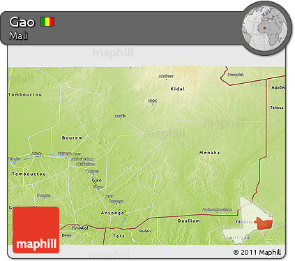 Physical 3D Map of Gao