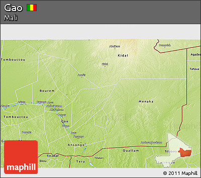 Physical 3D Map of Gao