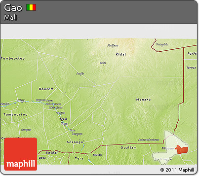 Physical 3D Map of Gao