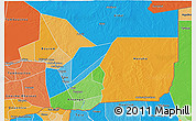 Political 3D Map of Gao, political shades outside