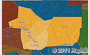 Political Shades 3D Map of Gao, darken