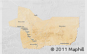 Satellite 3D Map of Gao, lighten, desaturated
