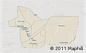 Shaded Relief 3D Map of Gao, lighten, semi-desaturated