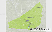 Physical 3D Map of Ansongo, lighten, semi-desaturated