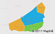 Political 3D Map of Ansongo, cropped outside