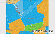 Political 3D Map of Ansongo, political shades outside