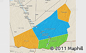 Political 3D Map of Ansongo, shaded relief outside