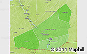 Political Shades 3D Map of Ansongo, physical outside