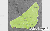 Physical Map of Ansongo, darken, desaturated