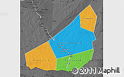 Political Map of Ansongo, darken, desaturated