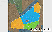Political Map of Ansongo, darken, semi-desaturated