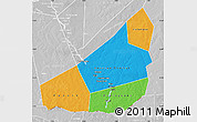 Political Map of Ansongo, lighten, desaturated