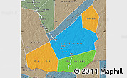 Political Map of Ansongo, semi-desaturated