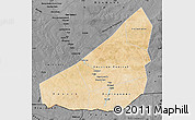 Satellite Map of Ansongo, darken, desaturated