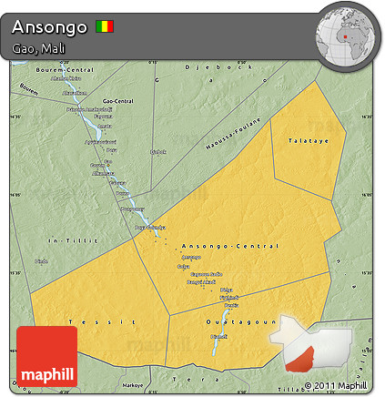Savanna Style Map of Ansongo