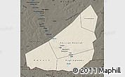 Shaded Relief Map of Ansongo, darken