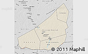 Shaded Relief Map of Ansongo, desaturated
