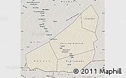 Shaded Relief Map of Ansongo, semi-desaturated