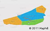 Political Panoramic Map of Ansongo, cropped outside