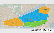 Political Panoramic Map of Ansongo, lighten, semi-desaturated