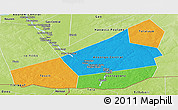 Political Panoramic Map of Ansongo, physical outside