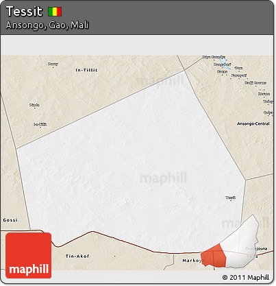 Classic Style 3D Map of Tessit