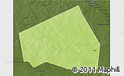 Physical 3D Map of Tessit, darken