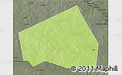 Physical 3D Map of Tessit, darken, semi-desaturated