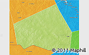 Physical 3D Map of Tessit, political outside