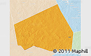 Political 3D Map of Tessit, lighten