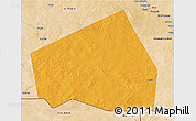 Political 3D Map of Tessit, satellite outside