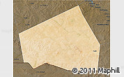 Satellite 3D Map of Tessit, darken