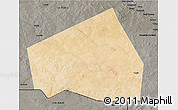Satellite 3D Map of Tessit, darken, semi-desaturated