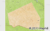 Satellite 3D Map of Tessit, physical outside