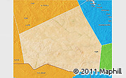 Satellite 3D Map of Tessit, political outside