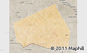 Satellite 3D Map of Tessit, semi-desaturated