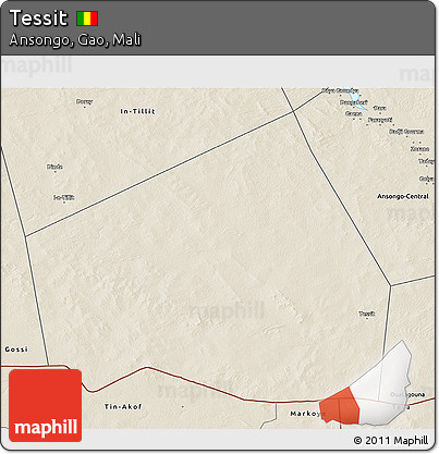 Shaded Relief 3D Map of Tessit