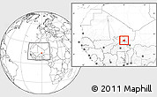 Blank Location Map of Tessit, within the entire country