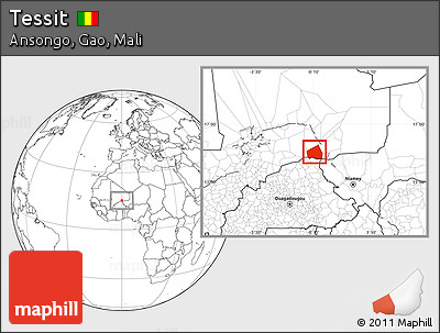 Blank Location Map of Tessit