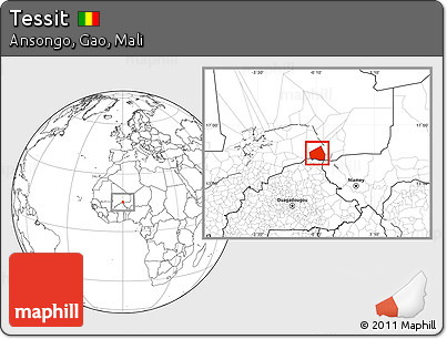Blank Location Map of Tessit