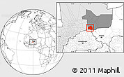 Blank Location Map of Tessit, highlighted country, highlighted grandparent region