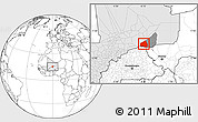 Blank Location Map of Tessit, highlighted country, highlighted parent region