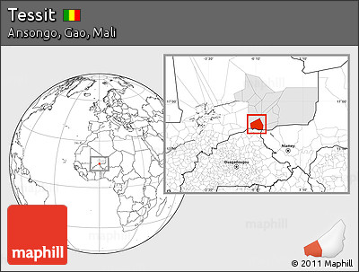 Blank Location Map of Tessit, highlighted grandparent region