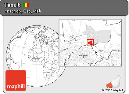Blank Location Map of Tessit, highlighted grandparent region