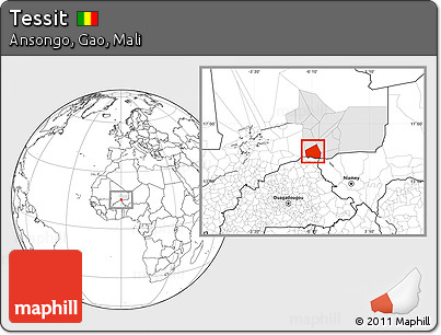 Blank Location Map of Tessit, highlighted grandparent region