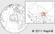 Blank Location Map of Tessit, highlighted parent region, highlighted grandparent region, within the entire country