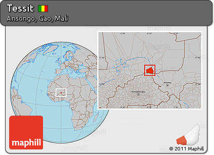 Gray Location Map of Tessit