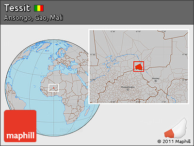 Gray Location Map of Tessit