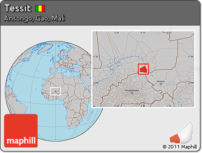 Gray Location Map of Tessit
